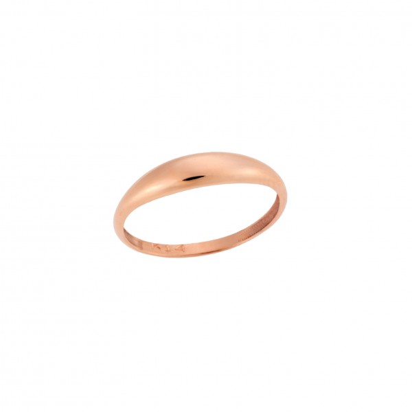Δαχτυλίδι ροζ χρυσό 14 καράτια 