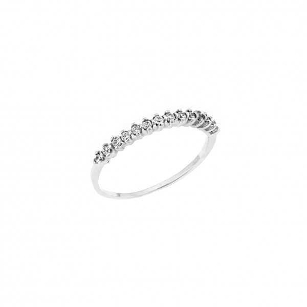 14K White Gold  Ring with Zircon 