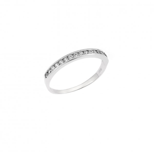 14K White Gold  Ring with Zircon 