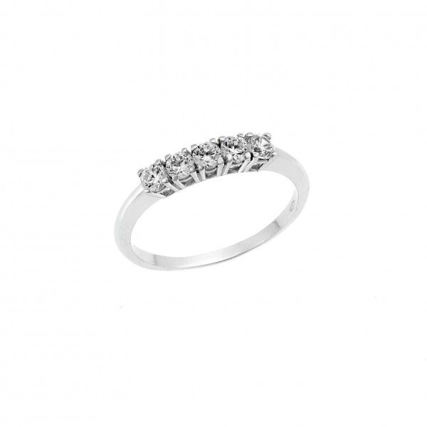 14K White Gold  Ring with Zircon 