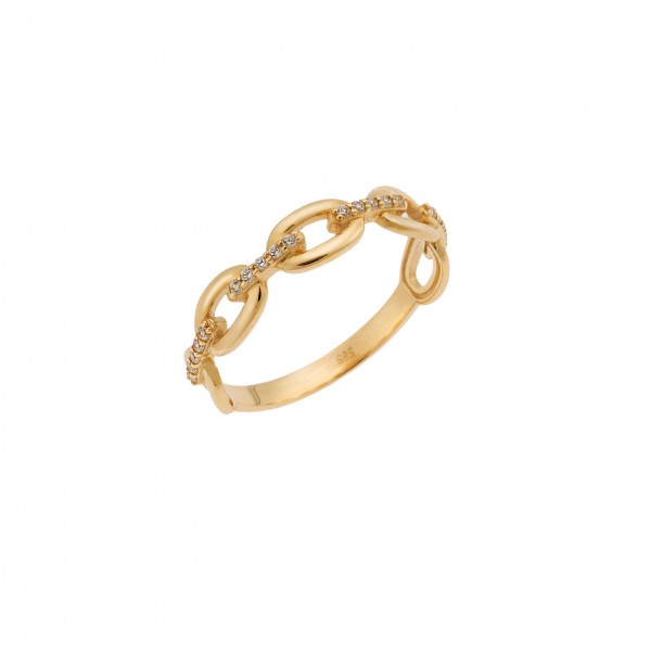 14K Gold Ring with Zircon