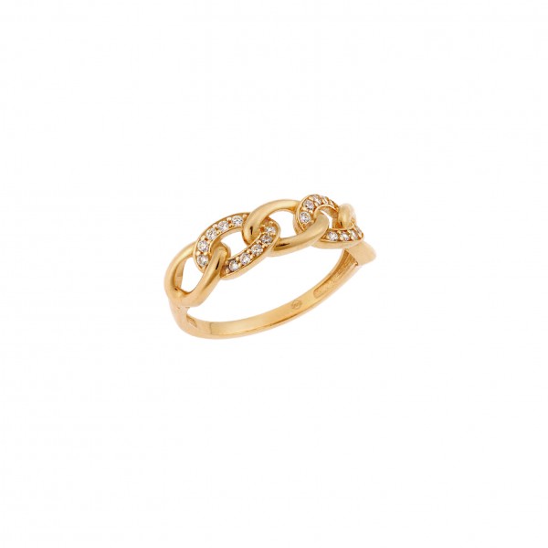 14K Gold Ring with Zircon