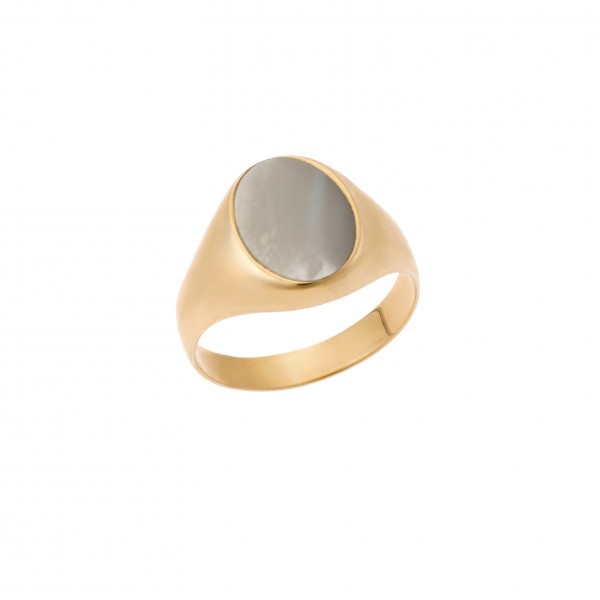 14K Gold Ring with Fildisi