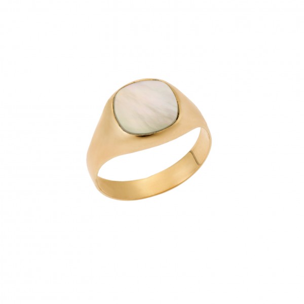 14K Gold Ring with Fildisi