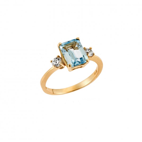 14K Gold Ring with Zircon