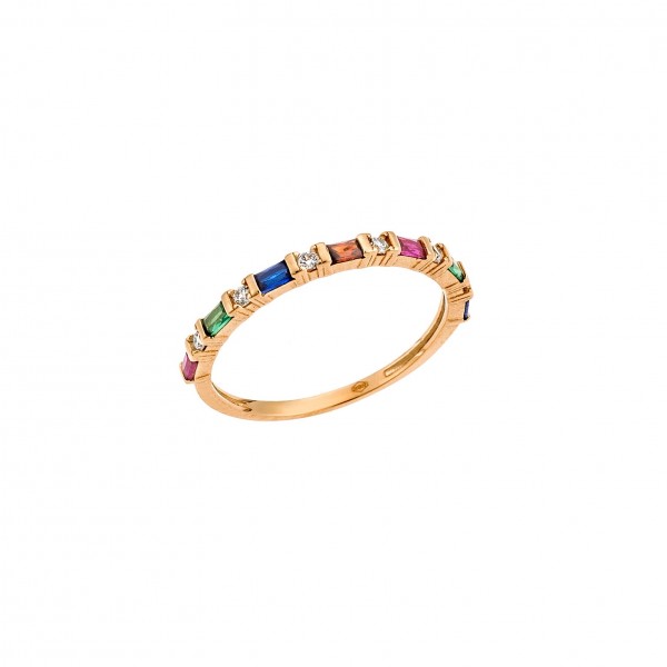 14K Gold Ring with Zircon