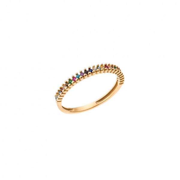 14K Gold Ring with Zircon