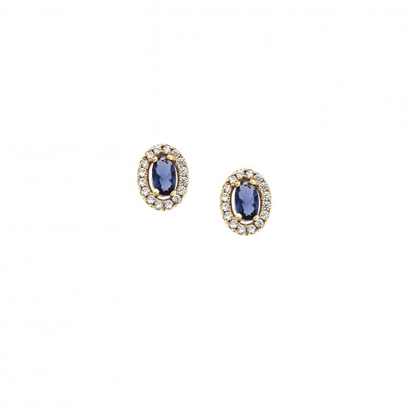 14carats gold earrings with zircon