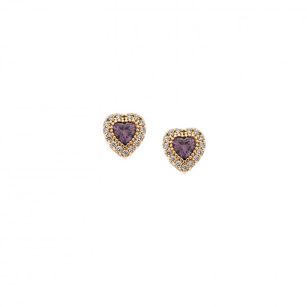 14carats gold earrings with zircon