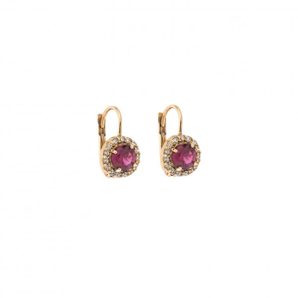 14carats gold earrings with zircon