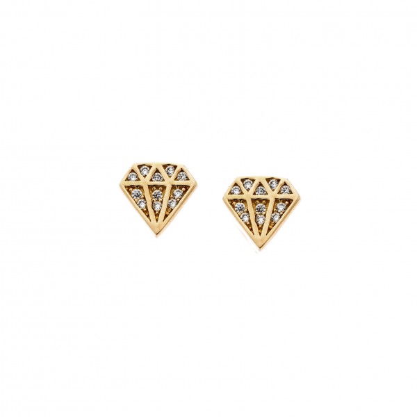 14carats gold earrings with zircon