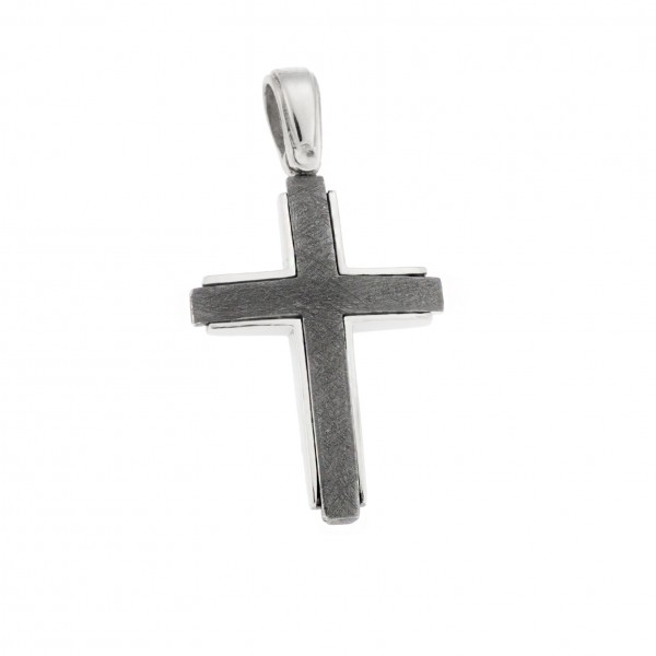 14 carats white gold cross