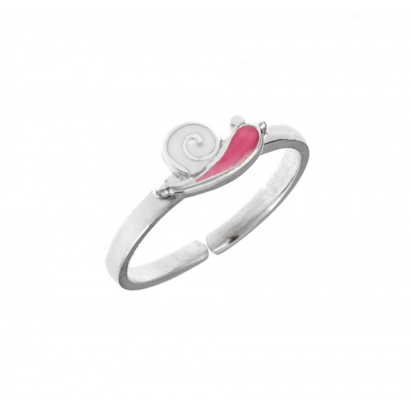 Butterfly ring in silver 925 with enamel