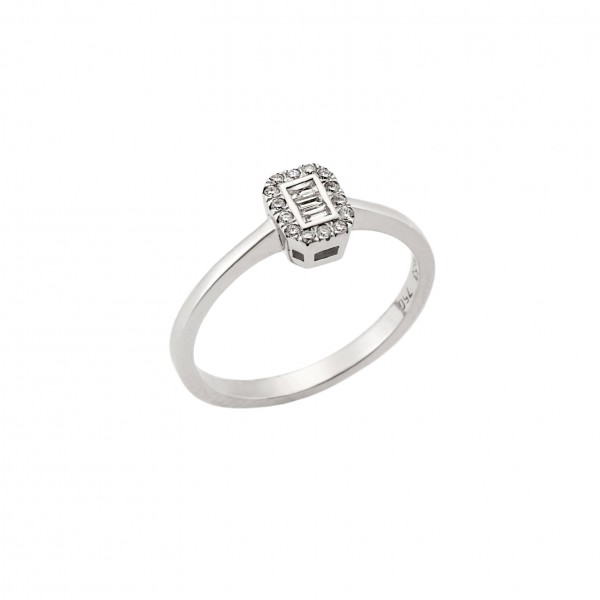 White Gold Ring in 18 Carats