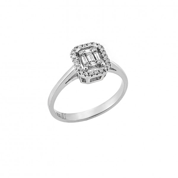 White Gold Ring in 18 Carats