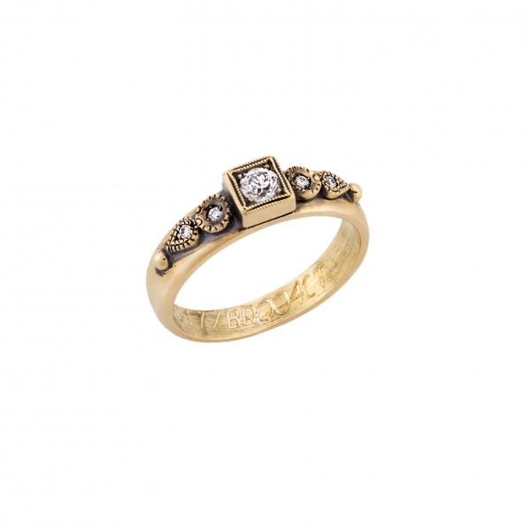 Ring yellow gold 18carats with Diamonds 0.21ct