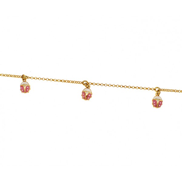 Children's bracelet in goldpated silver 925 with enamel