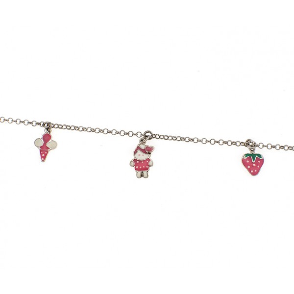 Children's bracelet in goldpated silver 925 with enamel