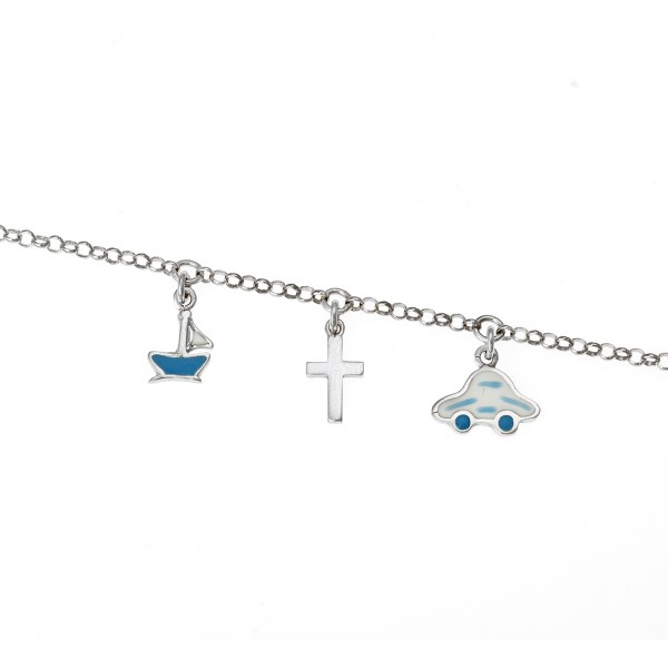 Children's bracelet in goldpated silver 925 with enamel