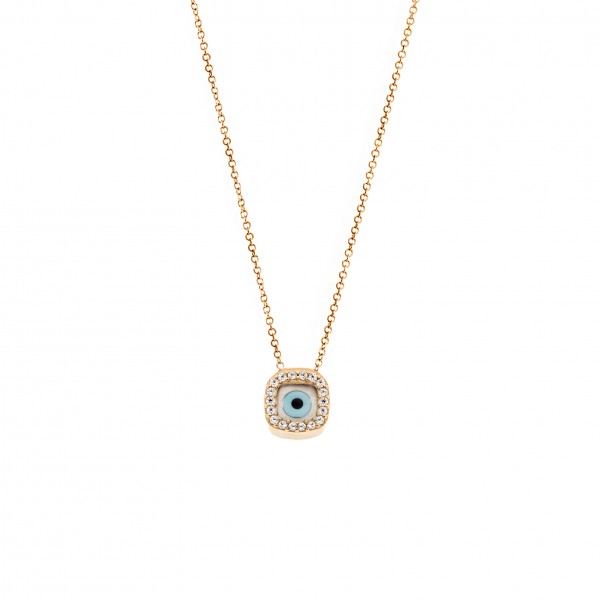 Neclace in 9 carat yellow gold with zircon