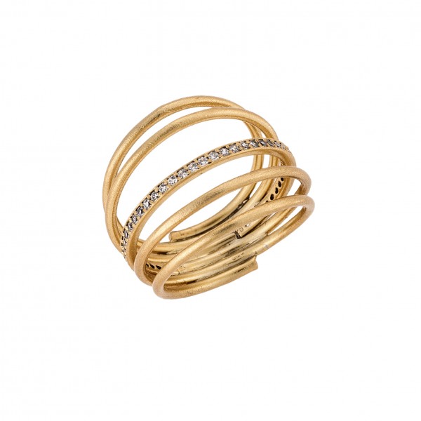 Ring in goldplated silver 925 with zirgon