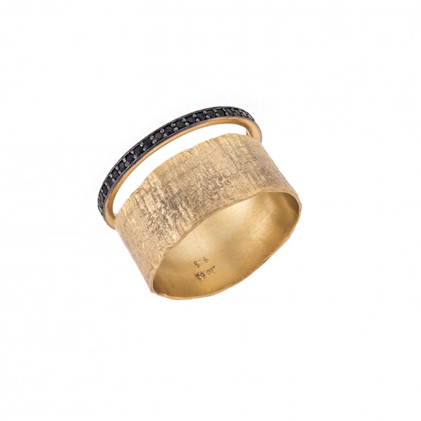 Ring in goldplated silver 925 with zirgon
