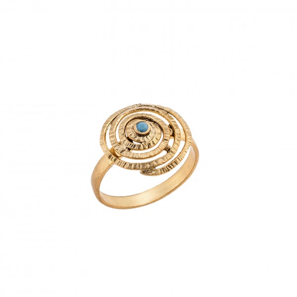 Gold-plated ring in silver 925 with zircon