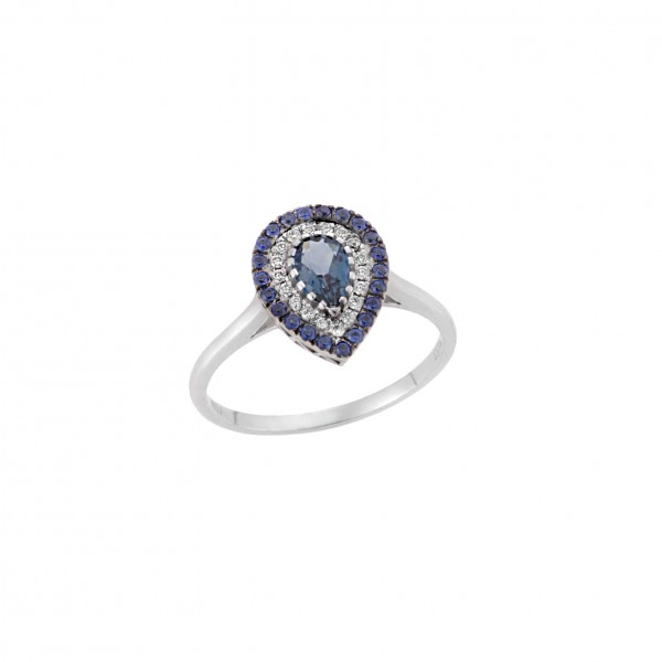 18K White Gold Ring with diamonds