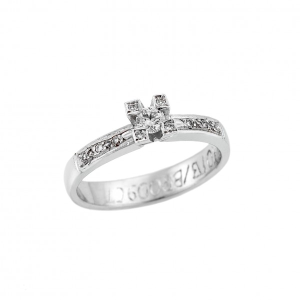 Ring white gold 18carats with Diamonds 0.26ct