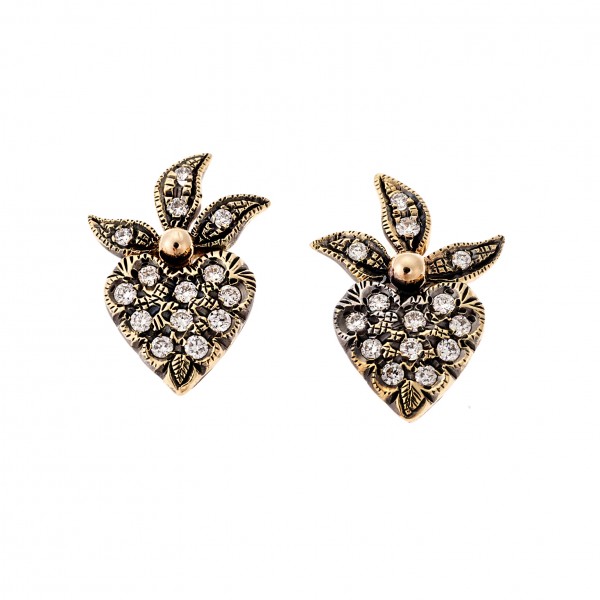 18ct  gold earrings with diamonds 