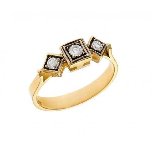Δαχτυλίδι χρυσό 18καράτια με Διαμάντια 0.33ct