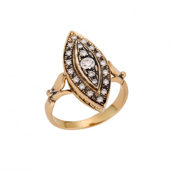 Ring yellow gold 18carats with Diamonds 0.45ct