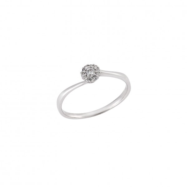 Ring white gold 18carats with Diamonds 0.16ct