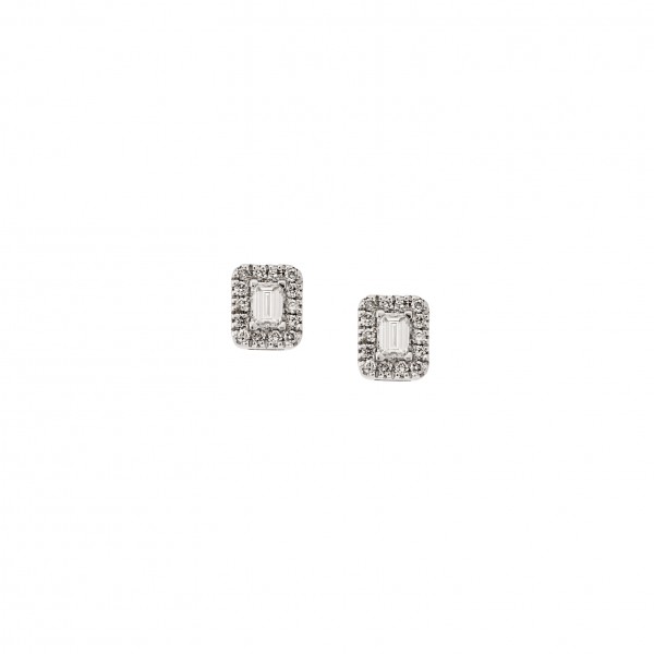 18ct white gold earrings with diamonds 