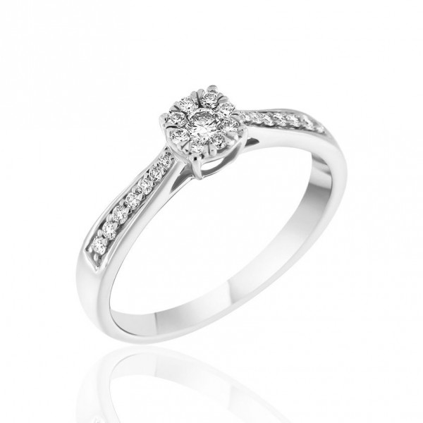 White Gold Ring in 18 Carats