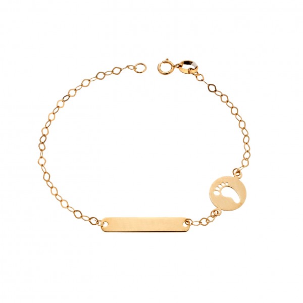 Children's Name Bracelet in yellow gold 14ct