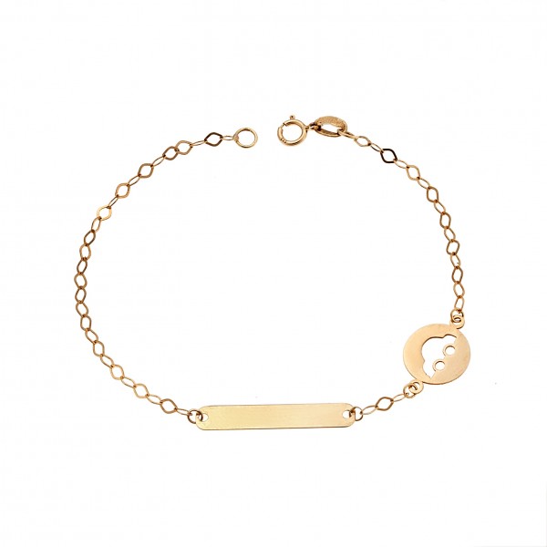 Children's Name Bracelet in yellow gold 14ct