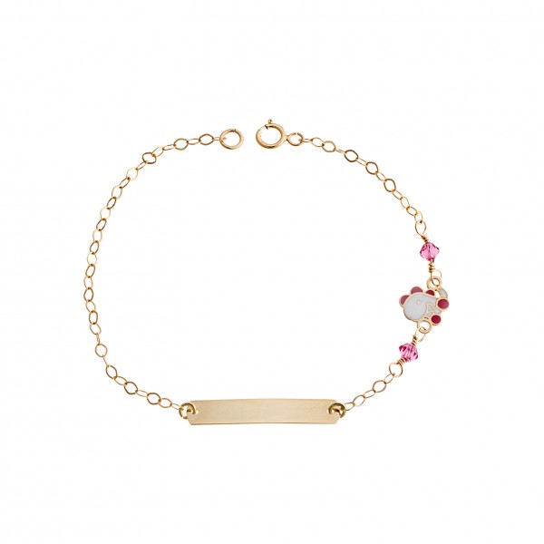 Children's bracelet in 9 carat gold with enamel