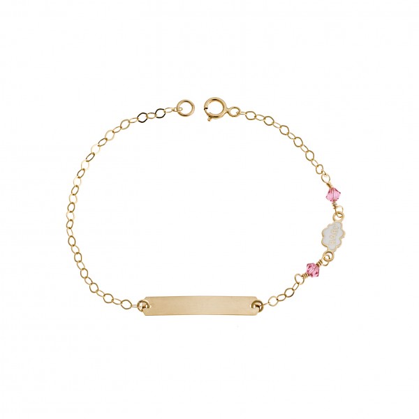 Children's bracelet in 9 carat gold with enamel