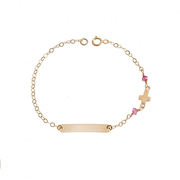 Children's bracelet in 9 carat gold with enamel