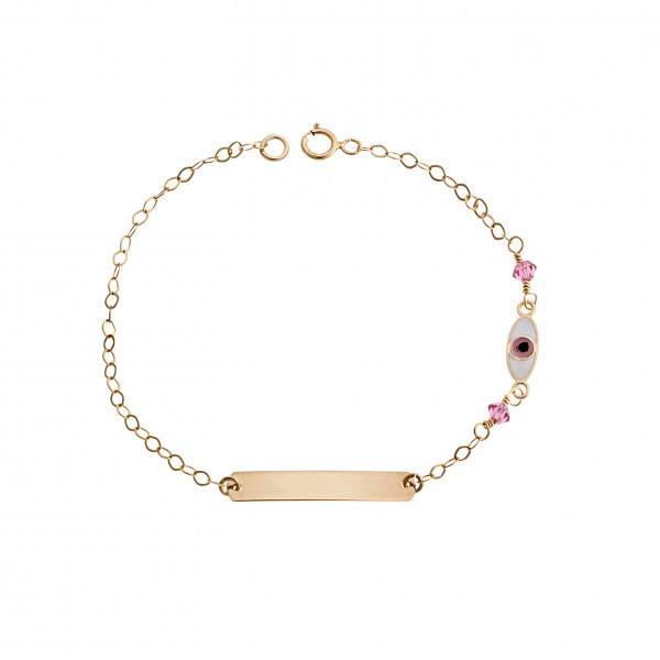 Children's bracelet in 9 carat gold with enamel