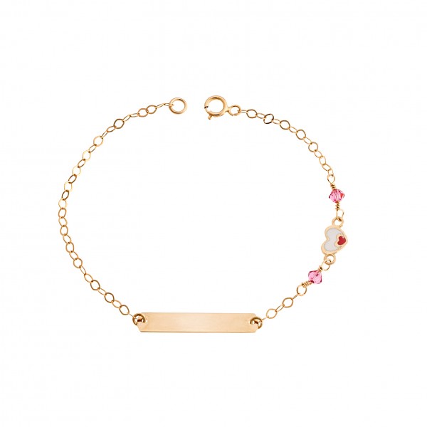 Children's bracelet in 9 carat gold with enamel