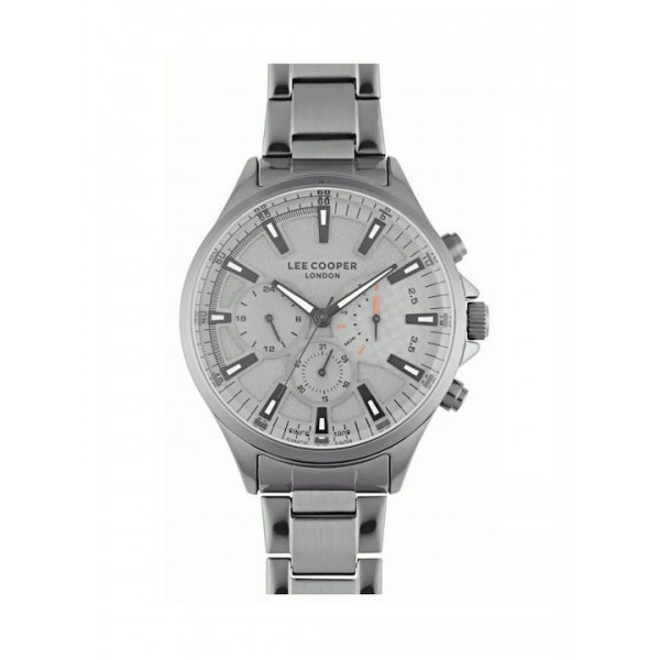 Men's Lee Cooper Chronograph Watch with Metallic Bracelet in Silver LC07394.060