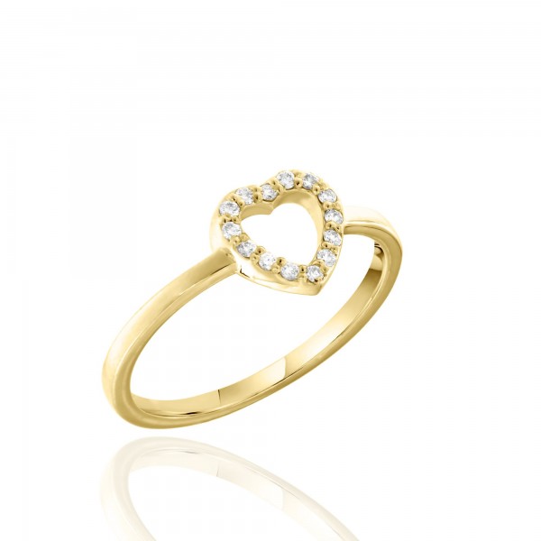 Δαχτυλίδι Χρυσό Κ14 με Διαμάντια Κοπής Μπριγιάν