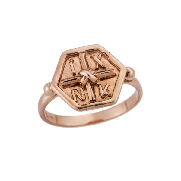 Ring in pink goldplated silver 925  