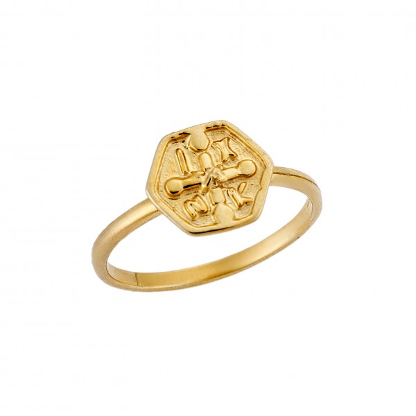 Ring in goldplated silver 925  