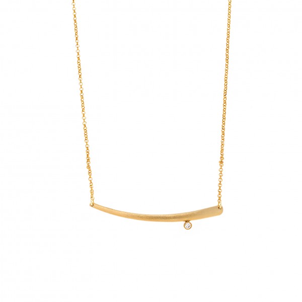 Νecklace in gold plated silver 925 with zircon