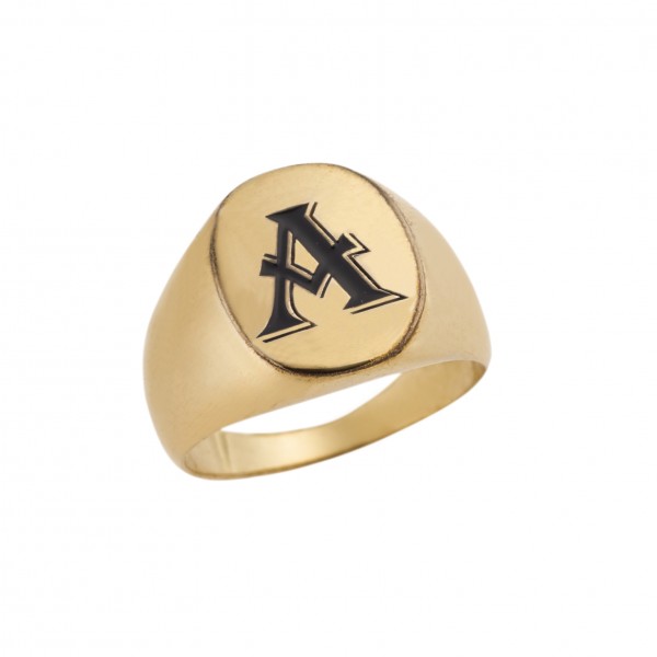 Ring in goldplated silver 925 with enamel