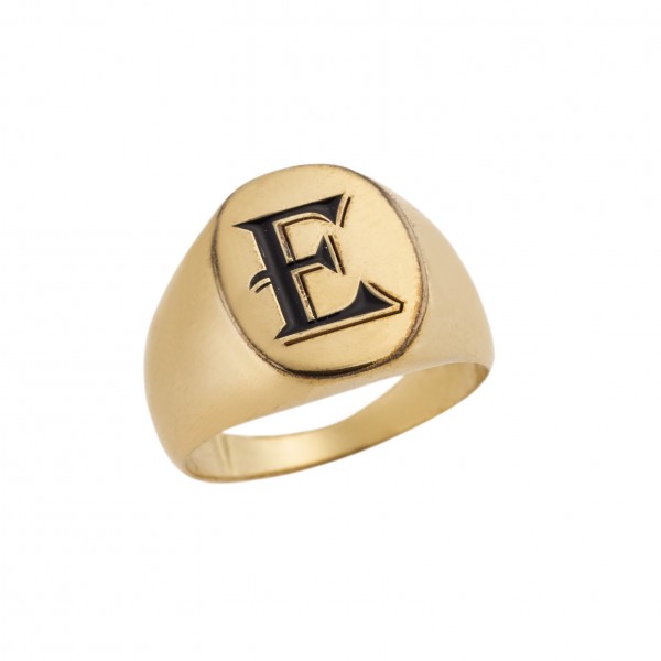 Ring in goldplated silver 925 with enamel