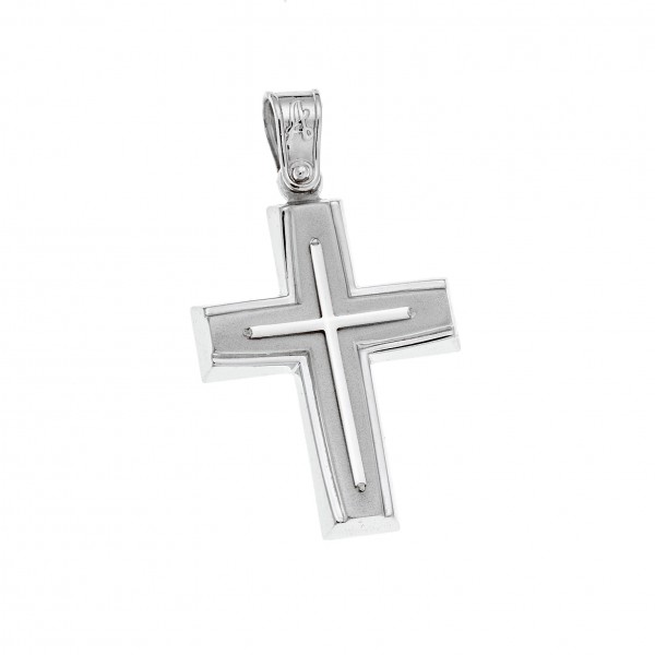 14carats white gold cross